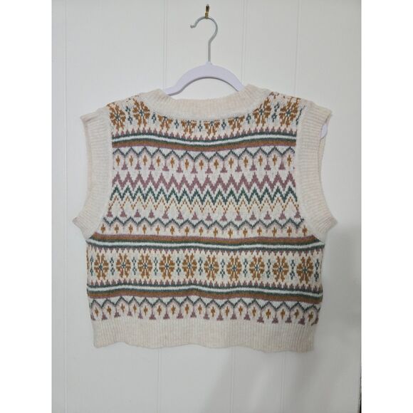 NWT Hippie Rose Cropped Sweater Vest Size M - Picture 2 of 4